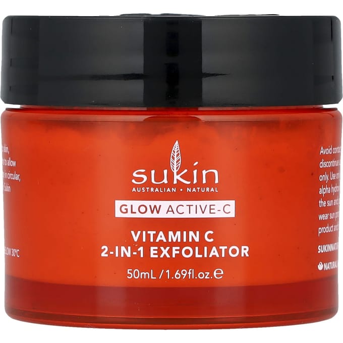 Glow Active-C, Vitamine C 2-in-1 exfoliator, 50 ml (1,69 fl oz) black