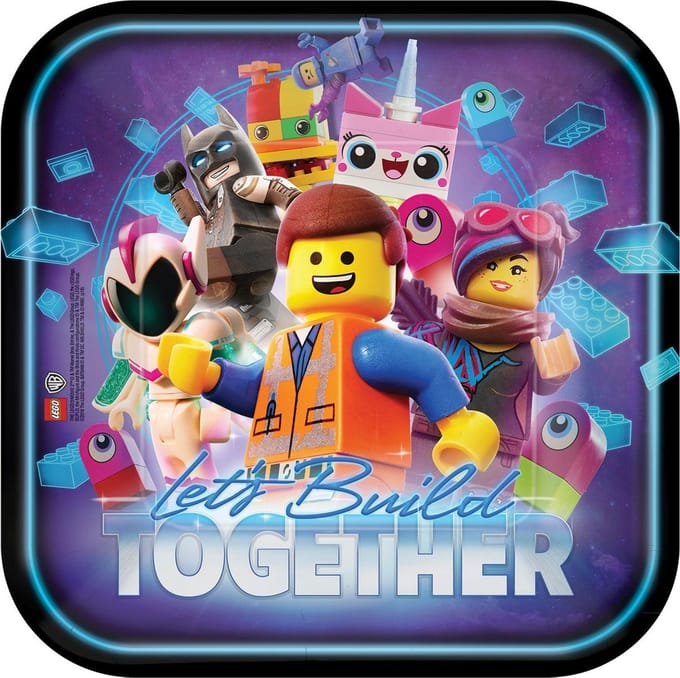 Lego Movie 2 Borden 22,8x22,8cm 8 stuks