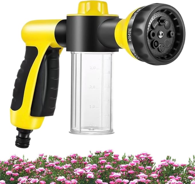Hogedruk Schuimspuit - Schuimkanon Tuinslang - Voertuigen Wassen - Verstelbare Sproeipatronen - 100 ml - Groen