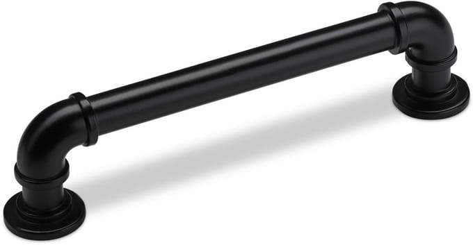 Meubelgreep TUBEOS Boorgatafstand 128 mm Zwart Beugelhandgreep van SOTECH