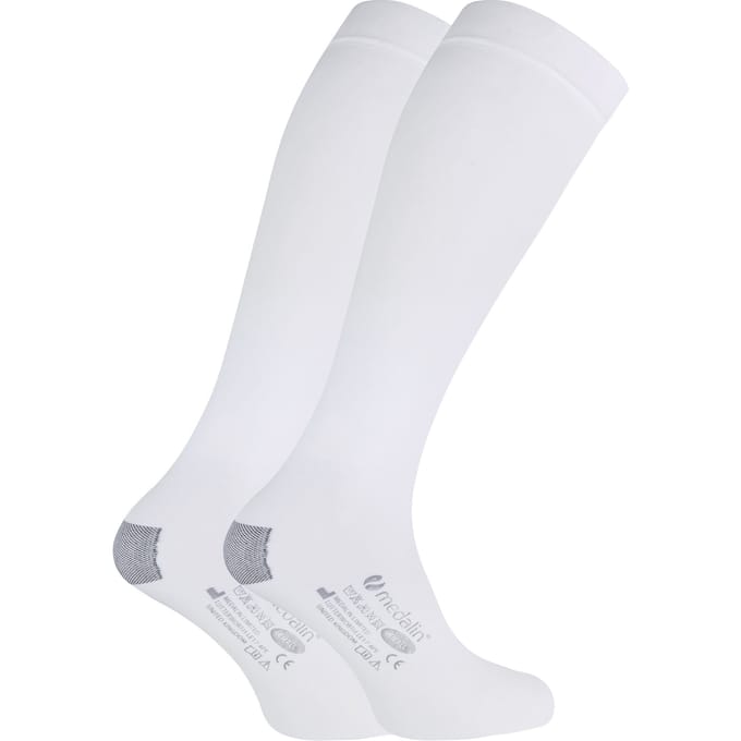 Set van 2 anti-emboliekousen onder de knie - Wit