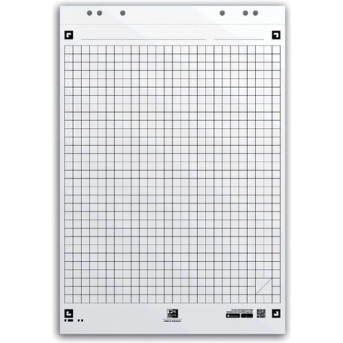 Flipoverpapier Oxford smart 650x980mm ruit 90 gram 20 vel