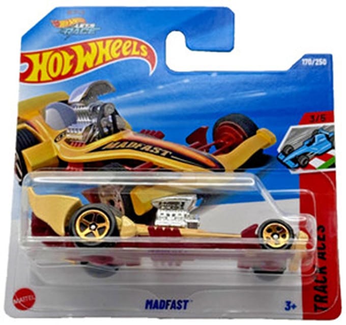 HOT WHEELS TAN MADFAST CHROME BEIGE 170/250 HW TRACK ACES 3/5 1:64