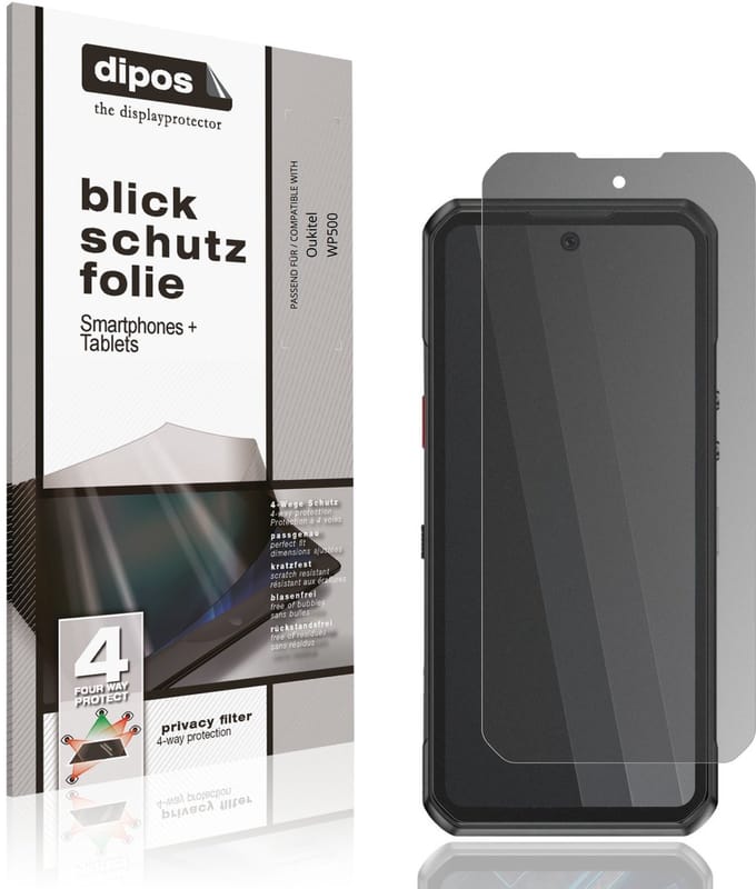 dipos – Matte Privacy Screenprotector geschikt voor Oukitel WP500 | Anti-Spy Beschermfolie