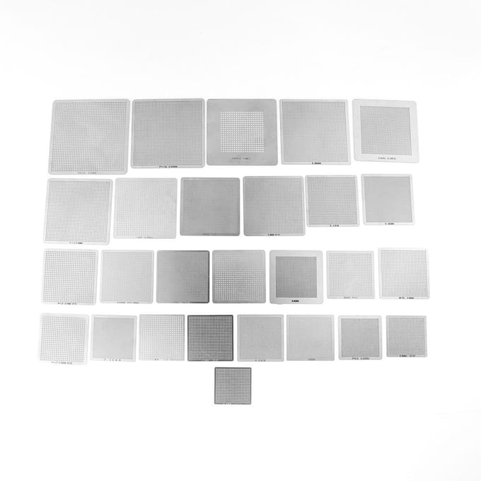 27 Stuks Universele Directe Hitte BGA Reballing Net Sjablonen Voor Soldeeraccessoires