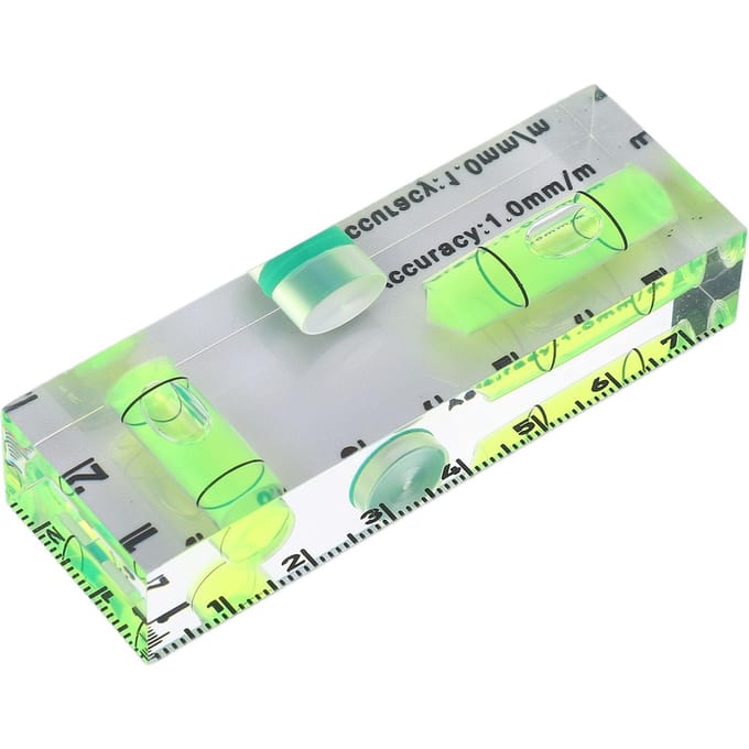Mini Waterpas met 1 Magneet Kleine Acryl Waterpas Tool voor Horizontale en Verticale Meting white