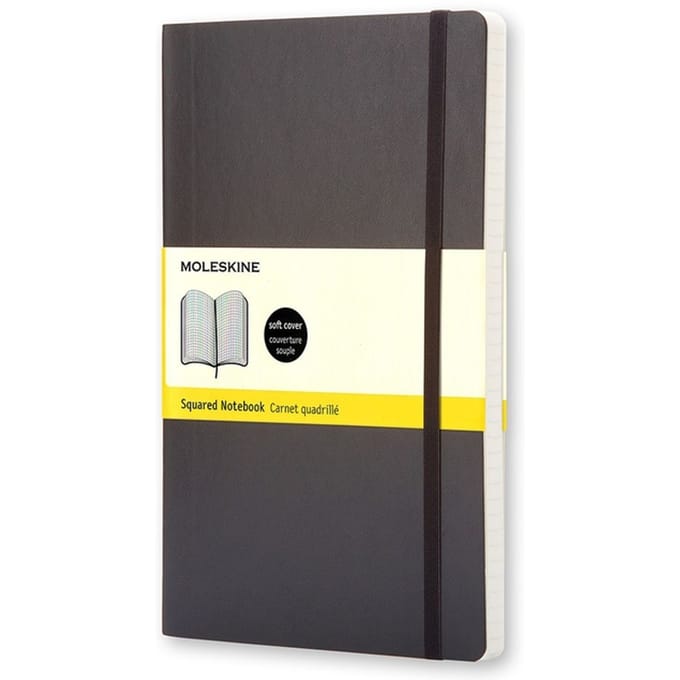 Moleskine Classic Notitieboek - Large - Softcover - Geruit - Zwart