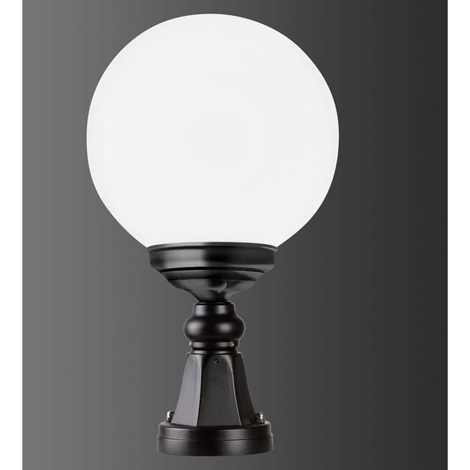 LCD Sokkellamp 1141 met bolkap, zwart/wit