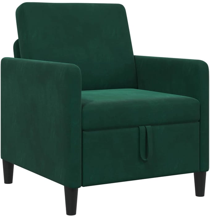vidaXL - Sofa - met - Opbergruimte - Donkergroen - 72 - x - 78 - x - 87 - cm - Polyester