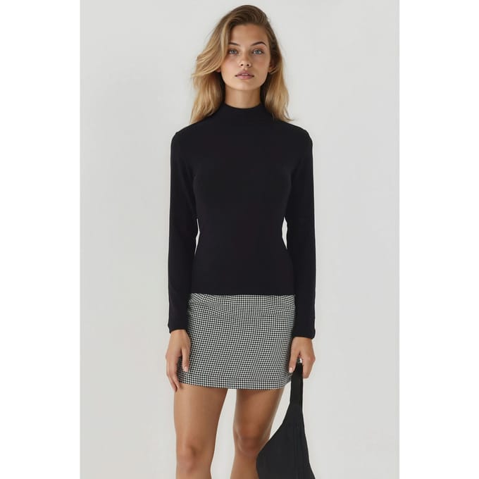 Ultra Zachte Aanraak Slim Fit Coltrui Gebreide Top