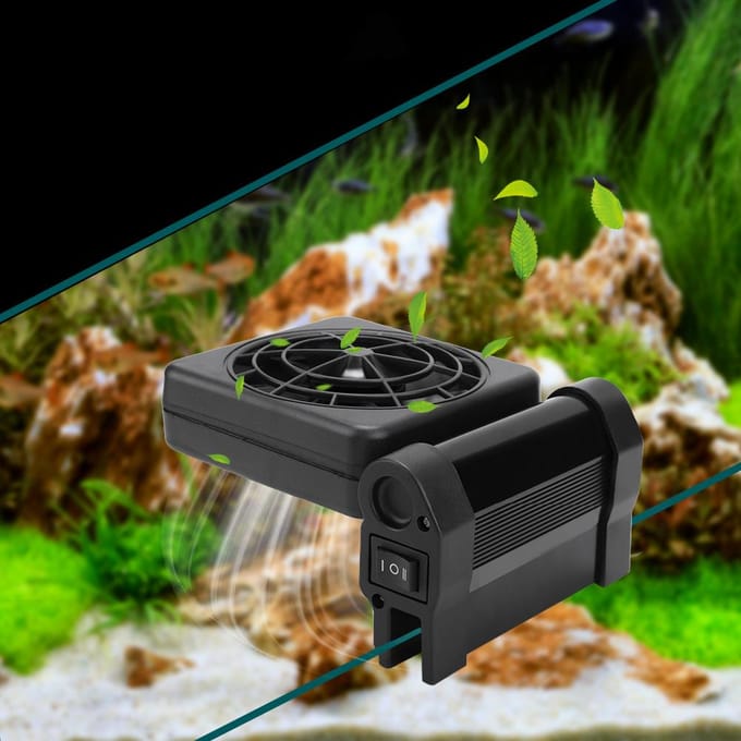 Mini Enkele Kop Verstelbare Vis Tank Aquarium Koelventilator Hang Op Koeler black