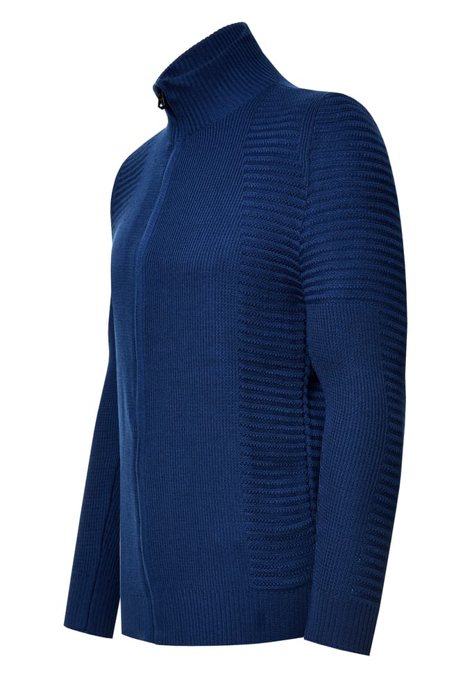 Fijne gebreide jas in biker-stijl met slim fit pasvorm