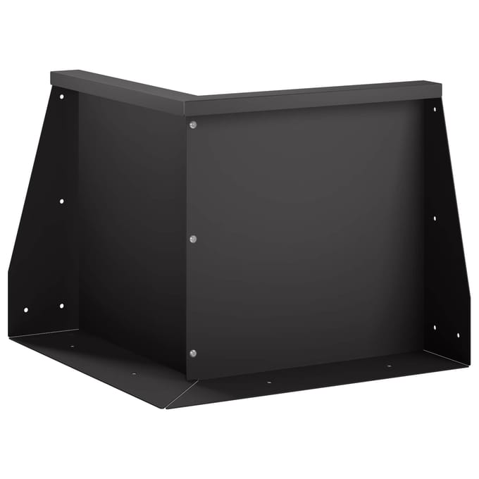 vidaXL - Keermuur - 50 - x - 50 - x - 30 - cm - Staal - Zwart