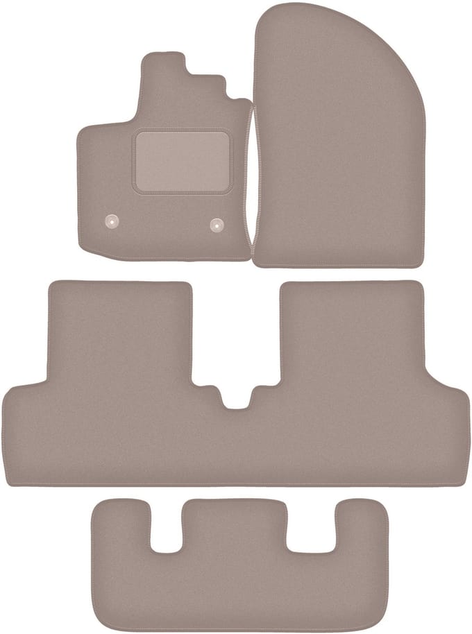 Beige veloursmatten voor: Dacia Lodgy 7-zits (2012-)