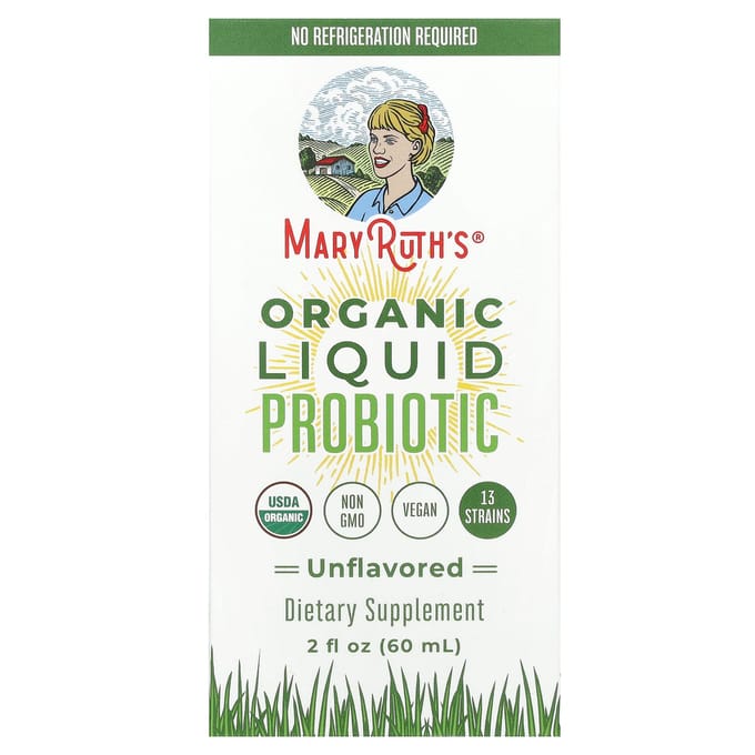 MaryRuth's, Probiotique Liquide Biologique, Sans Arôme, 2 fl oz (60 ml)