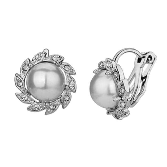 Fako Bijoux® - Clip Oorbellen - Parel Mini - Zilverkleurig