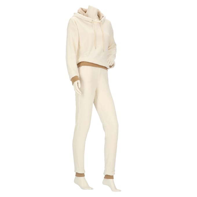 Apollo Dames Huispak Loungewear Beige Fleece Incl Capuchon - Maat L/XL