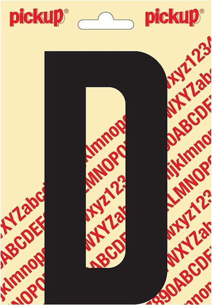 Pickup plakletter Nobel 150mm zwart D - 31002150D