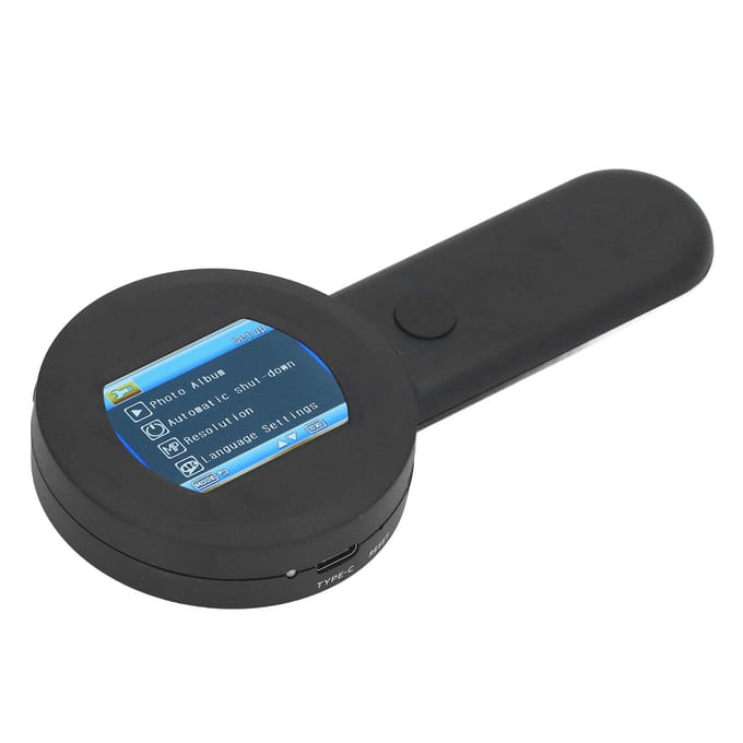 Handheld Elektronische Vergrootglas USB 2in IPS-scherm met 8 LED-lampjes Draagbaar Desktop