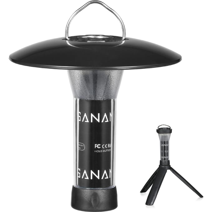 USB Oplaadbare Zaklamp Waterdicht Campingtent Licht Magnetisch Werklamp met Statief voor zwart