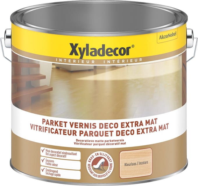 Xyladecor - Parket Vernis Deco Extra Mat - Kleurloos - 2,5 L