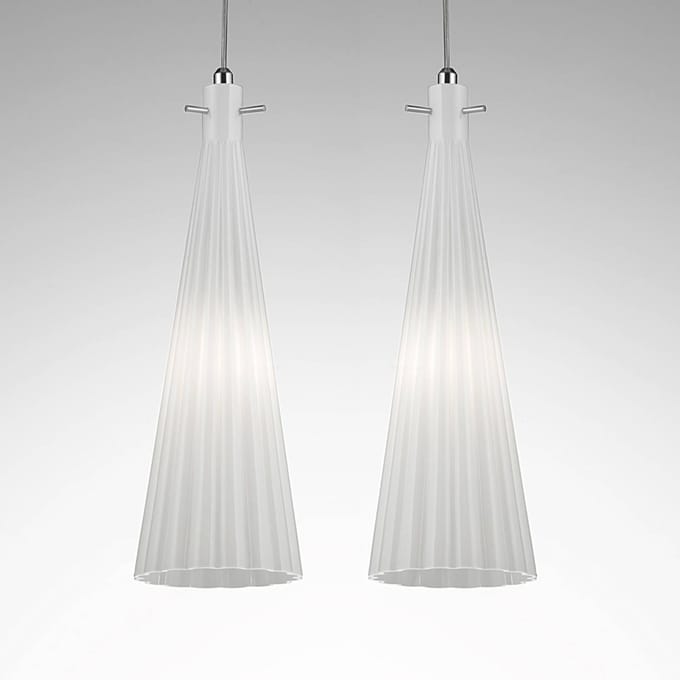Selène Hanglamp Costa Rica, 2-lamps, wit