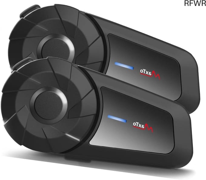 MAXTO Motorcycle Bluetooth Headset, MX1 2-Riders 800M Universal Intercom Communication Systems, HiFi Stereo Sound/IPX6 Waterproof, Motorcycle Helmet Speaker-Intercom Headset 2 Pack