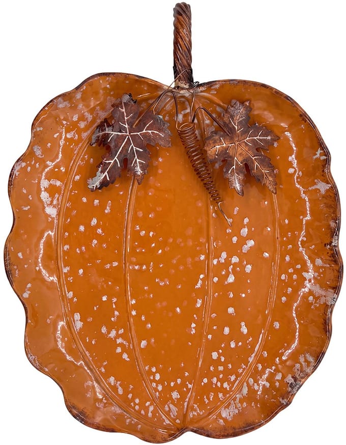 Clayre & Eef Decoratie schaal Oranje Metaal