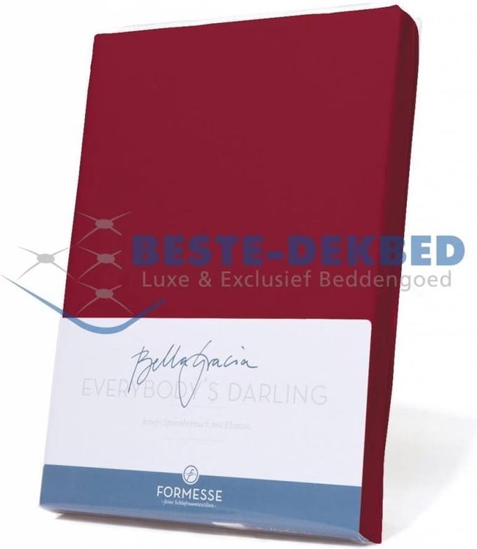 Bella Gracia Jersey Hoeslaken Karmijn Rood 0188
