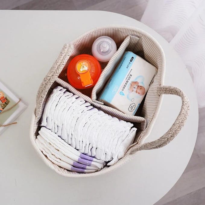 Multifunctionele reis buiten draagbare mama tas babyluier opbergmand white
