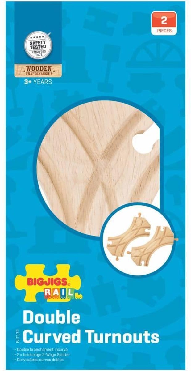 Bigjigs Wooden Rails - 2-sided Left/Right Split