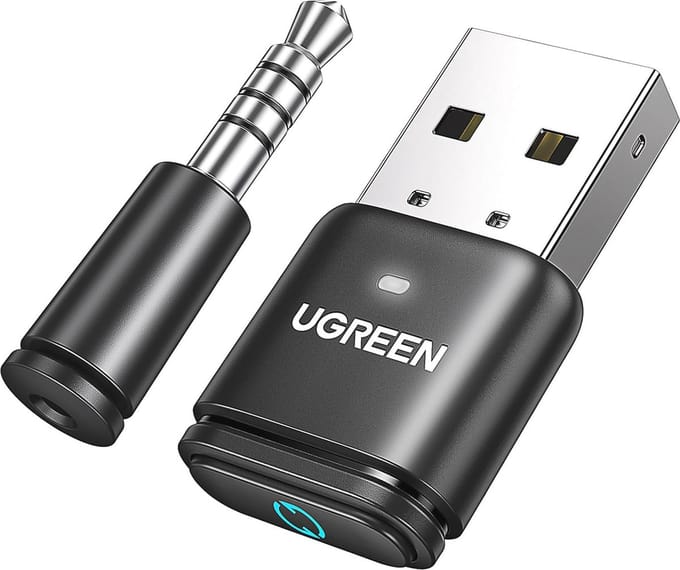 Bluetooth 5.3 Adapter voor Draadloos Audio en Handsfree Bellen - Compatibel met PS5, PS4, Switch en PC