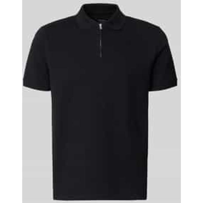 regular fit poloshirt met structuurpatroon