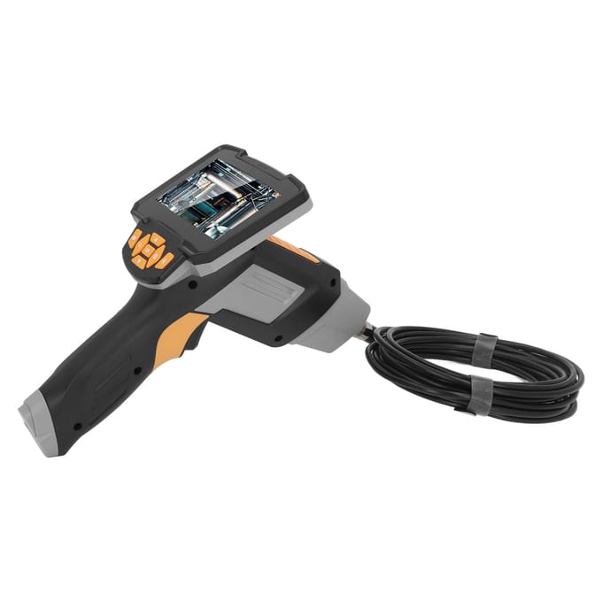Endoscope d'inspection numérique Endoscope industriel HD Caméra serpent rotative pour maintenance de véhicule 10 mètres gray