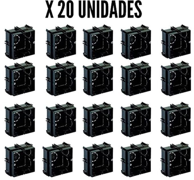 Universele Inbouwdozen 65 x 65 x 40 mm - Verpakking van 20 Stuks