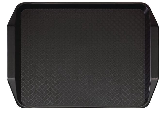 Cambro Polypropyleen Fastfood Dienblad Met Handvatten Zwart 43x30cm DE314