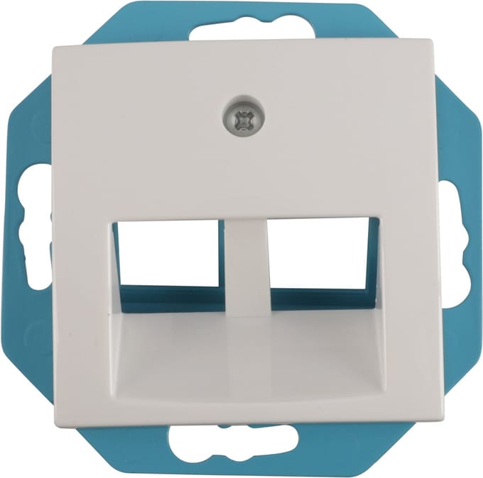 ION E1 inbouw contactdoos UTP 2x CAT6 30° polarwit