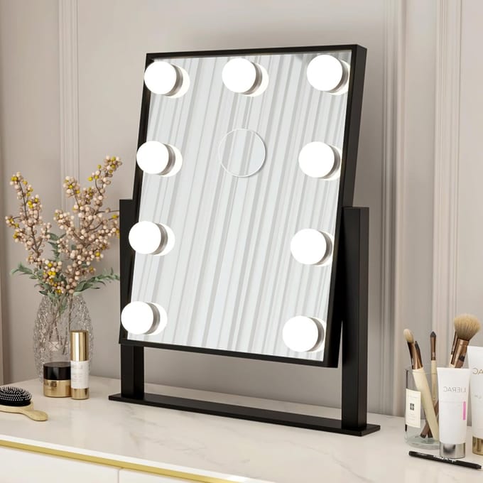 Make up spiegel met verlichting en dimbare Hollywood - 41 x 30 cm.