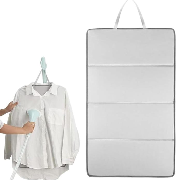 Stoomplank - Strijkplank - Kleding Verzorgen - Inklapbaar Verticaal - 67 x 406 cm - Grijs