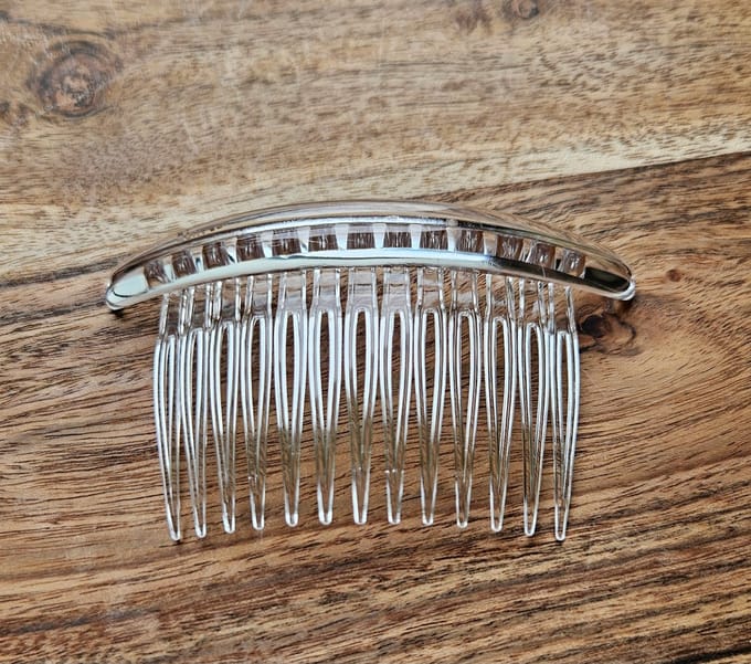 Transparante Haarspeld met Balk - 8cm - Bruiloft & Communie