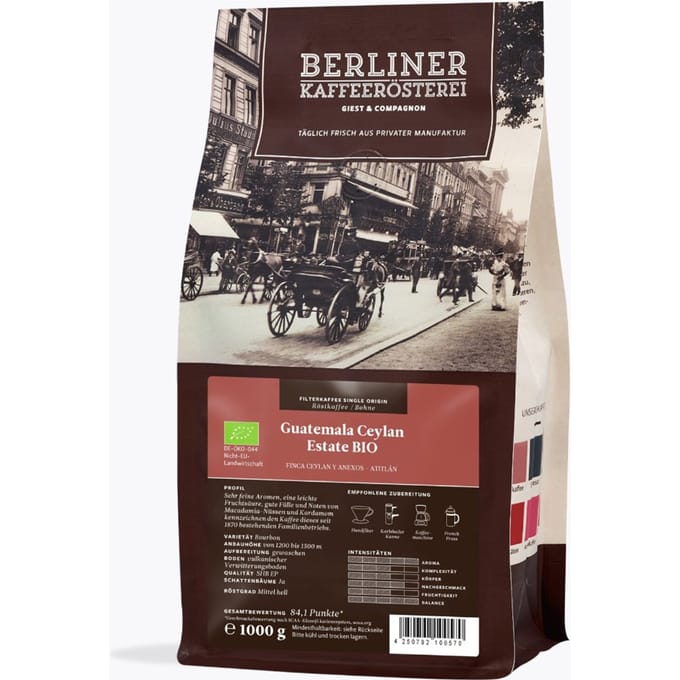 Berliner Kaffeerösterei Guatemala Finca Ceylan Bio 1kg