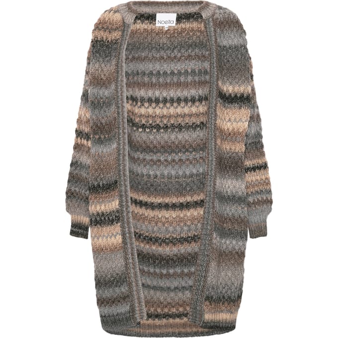 Gio gebreide cardigan in lichtgrijs