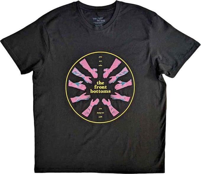 The Front Bottoms - Circle Hands Heren T-shirt - S - Zwart