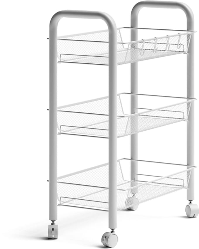 Vicco Tarro Rolcontainer – 45 x 64 cm met wielen Wit