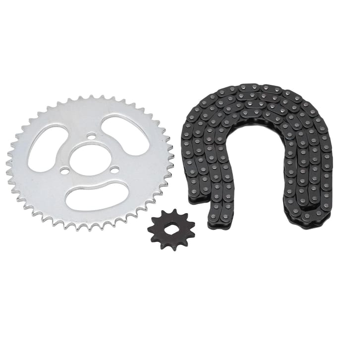 T8F Voor- en Achtertandwiel Ketting Vervanging Hoog Vermogen T8F Tandwiel Ketting Set voor Gemodificeerde Karts ATV's white
