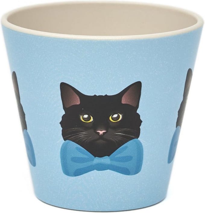 Quy Cup - 90ml Ecologische Reis Beker - Espressobeker “Black Pippo” 7x7x7cm