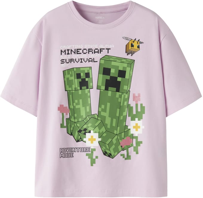 NAME IT - NKFJYLDA MINECRAFT SS NREG TOP BOX BIO - Meisjes - T-shirts