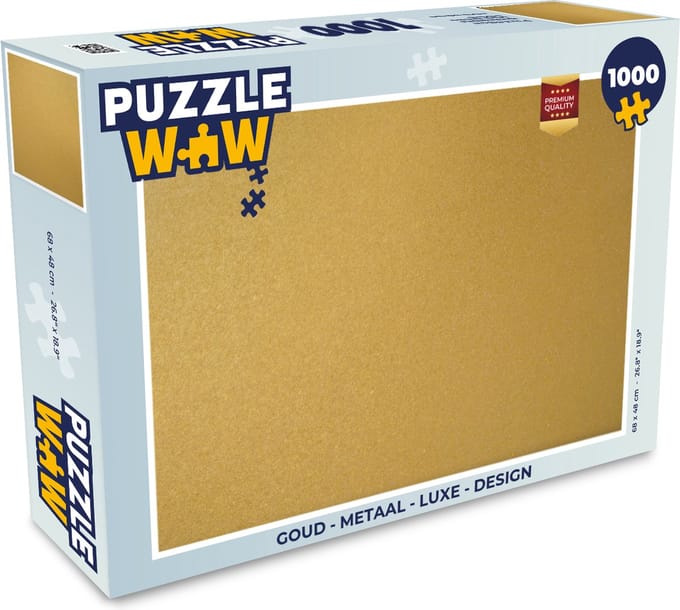 Puzzel Goud - Metaal - Luxe - Design - Legpuzzel - Puzzel 1000 stukjes volwassenen
