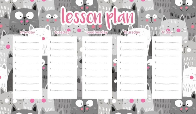 Wallvy - Magnetisch Lesrooster - 45x26 cm - Schattige Katjes - Personaliseerbaar