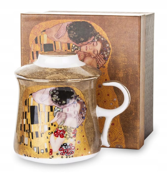 Klimt Porseleinen Mok met Zeef & Deksel - 300 ml
